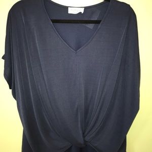 Lavender Field Navy Blouse